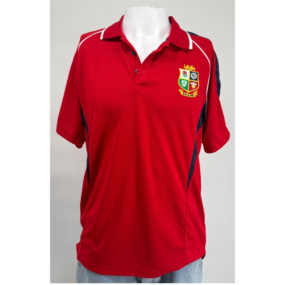 British & Irish Lions 2017 NZ Tour Rugby Polo Shirt Red Mens Large L
